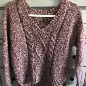 forever 21 maroon knit sweater
